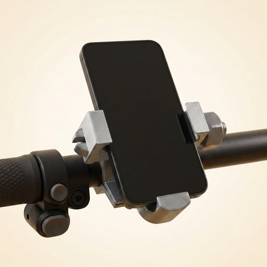Bike Phone Holder — Metallic Silver packshot