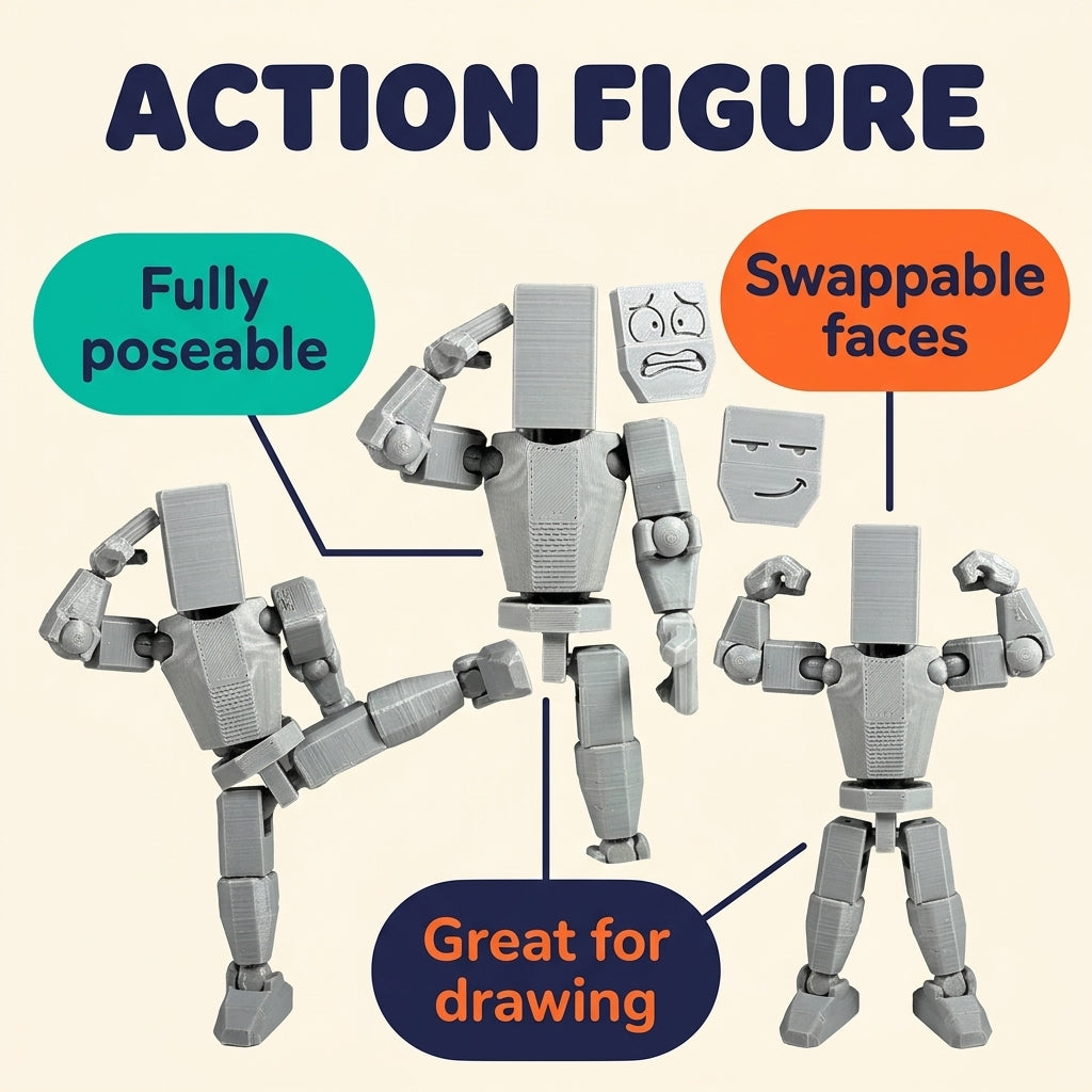 Action Figure — Metallic Silver infographic