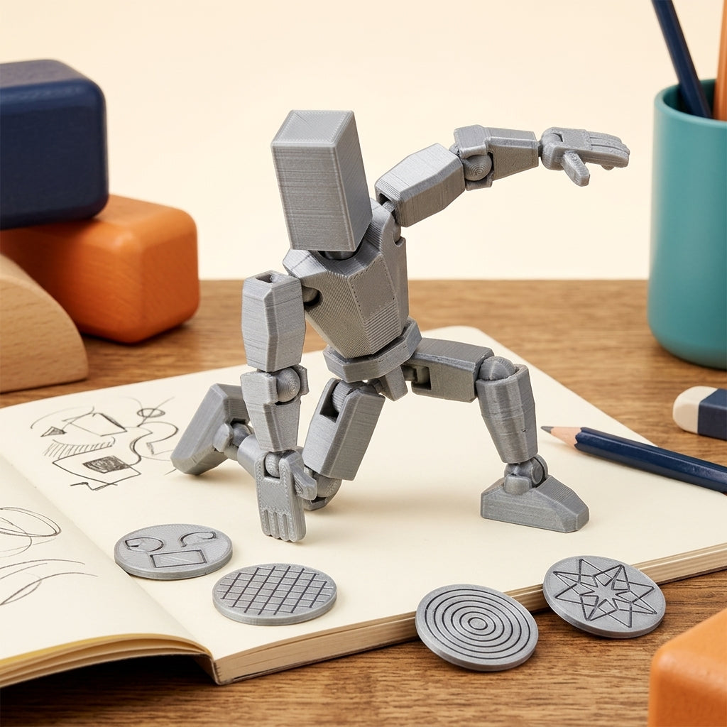 Action Figure — Metallic Silver play