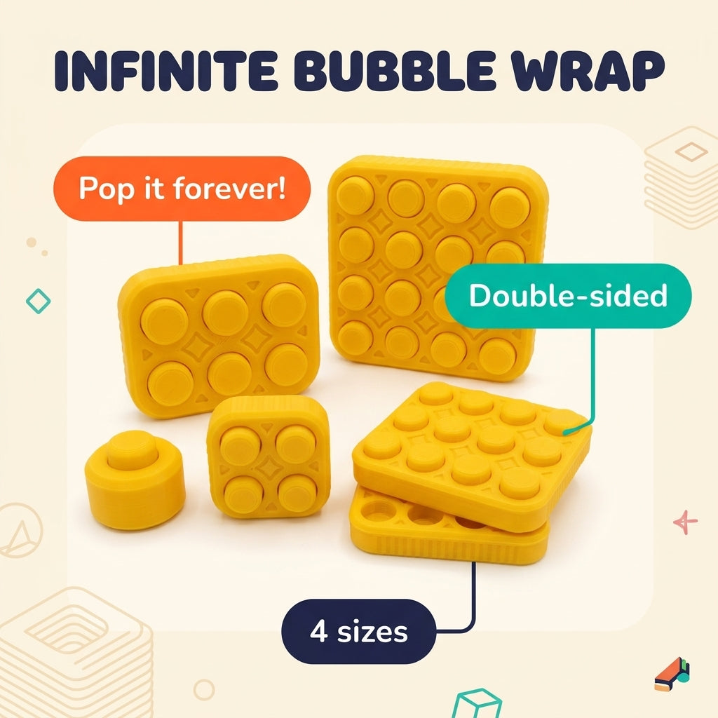 Infinite Bubble Wrap — Sunny Yellow infographic