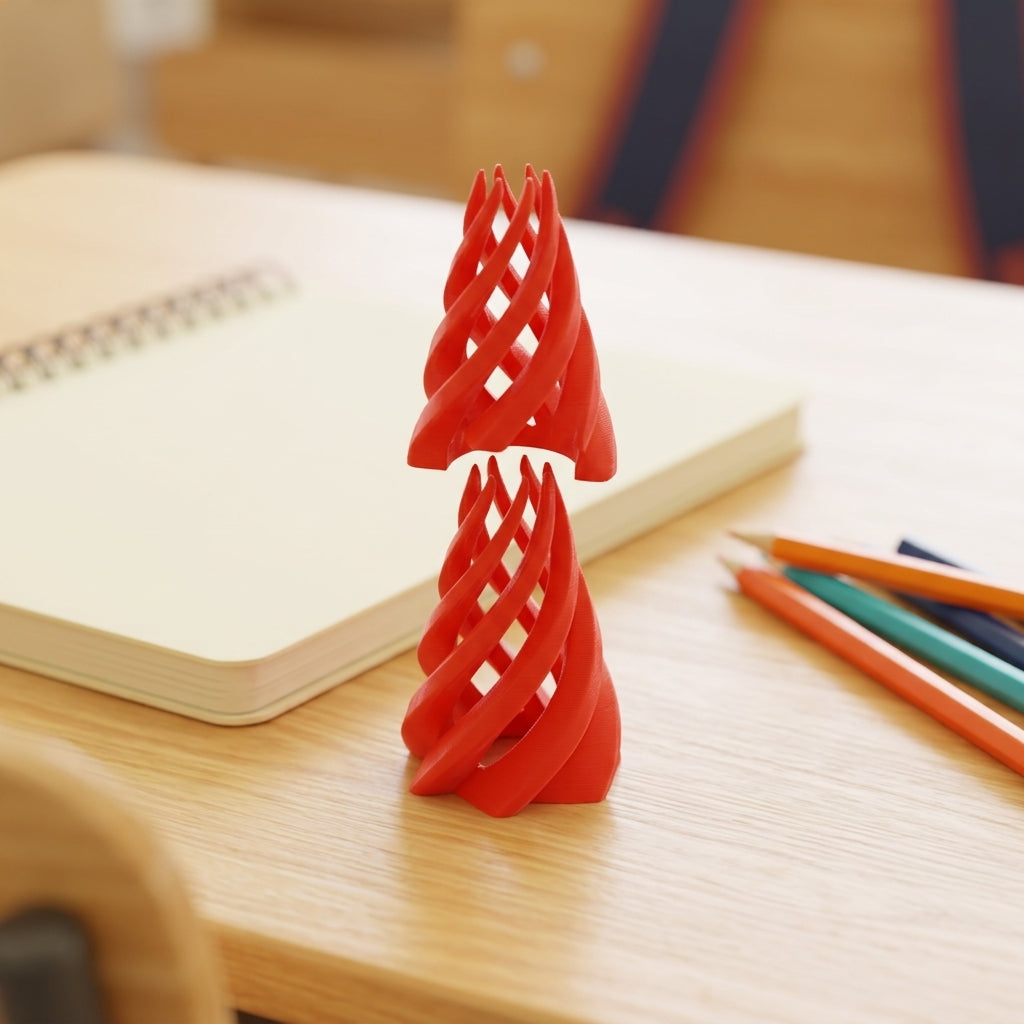 Pass-Through Fidget — Rocket Red desk