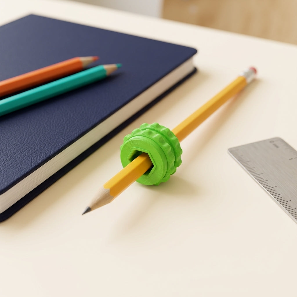 Pen Fidget Spinner — Slime Green desk