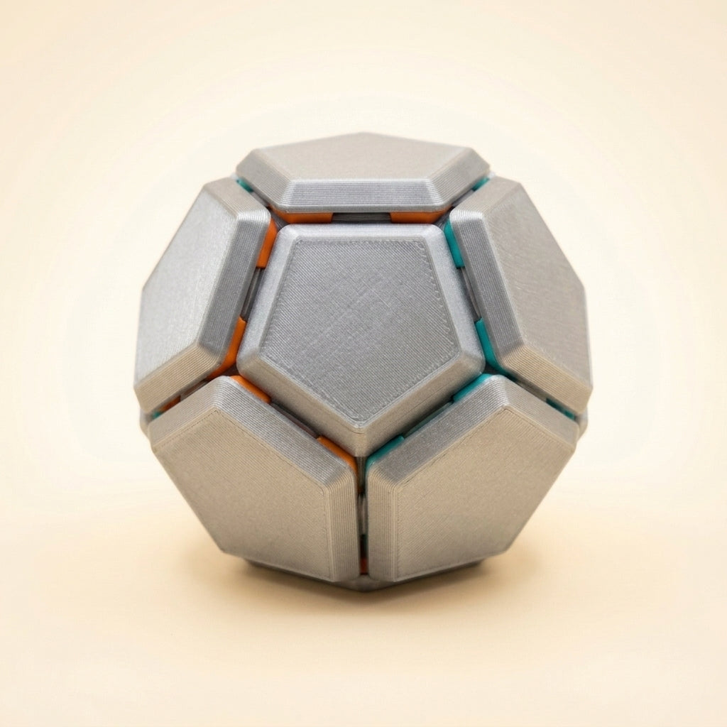 Pentagon Clicker — Metallic Silver packshot