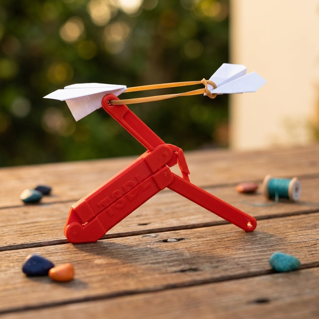 Portable Slingshot — Rocket Red play